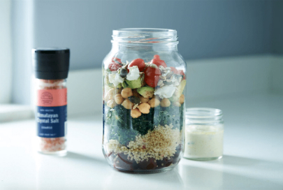 Kale and Chickpea Salad Jars